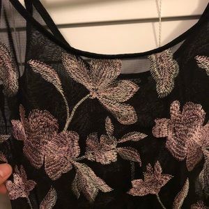 ❌❌SOLD❌❌NEW*** Express embroidered mesh bodysuit